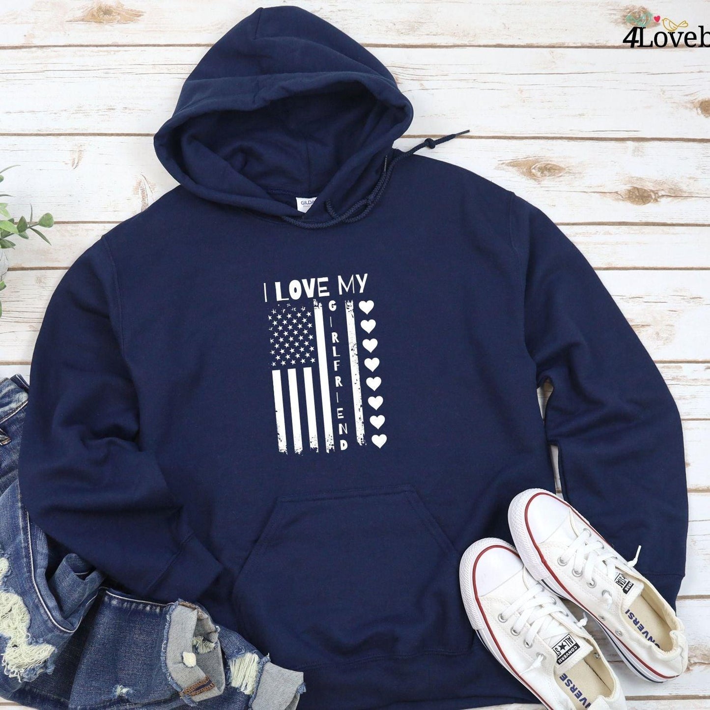 US Flag Matching Set: Lovers Outfit for Couples, Gift for Valentine's Day, Patriotic Couple - 4Lovebirds