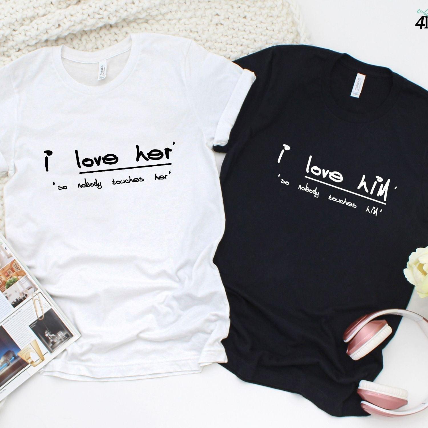 Valentine Gift for Couple: I Love Her/Him Matching Outfit Set - 4Lovebirds