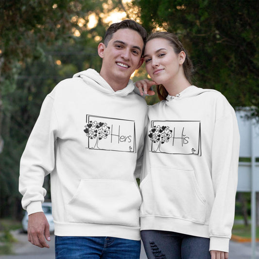 Valentine's Day Matching Set: His & Hers Hoodie & Sweatshirt for Couples Gifts - 4Lovebirds