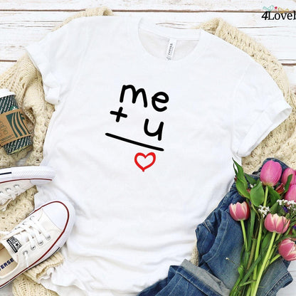 Valentine's Matching Set: Equation of Love Hoodie & Lovers T-shirt, Gift for Couples - 4Lovebirds