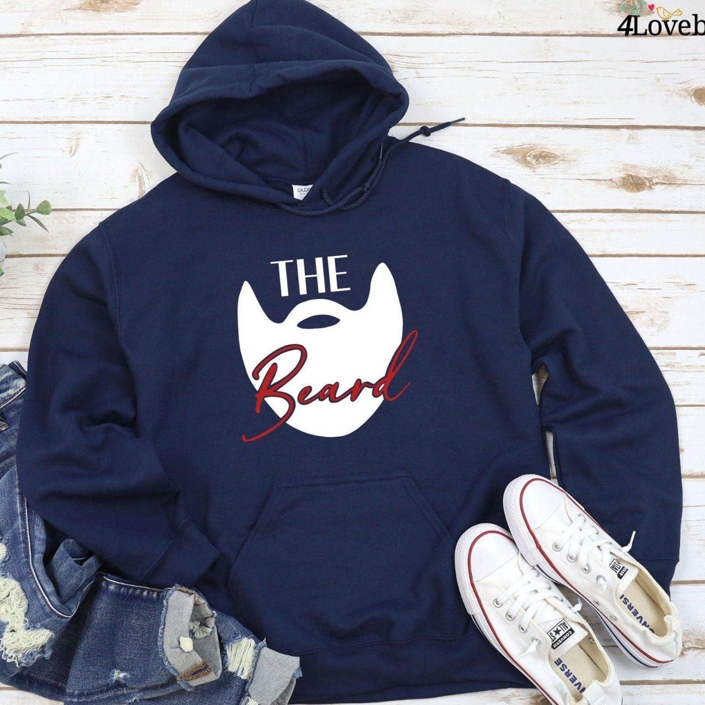 Valentines Day Couple Matching Set: Beauty & Beard Hoodie & Sweatshirt! - 4Lovebirds