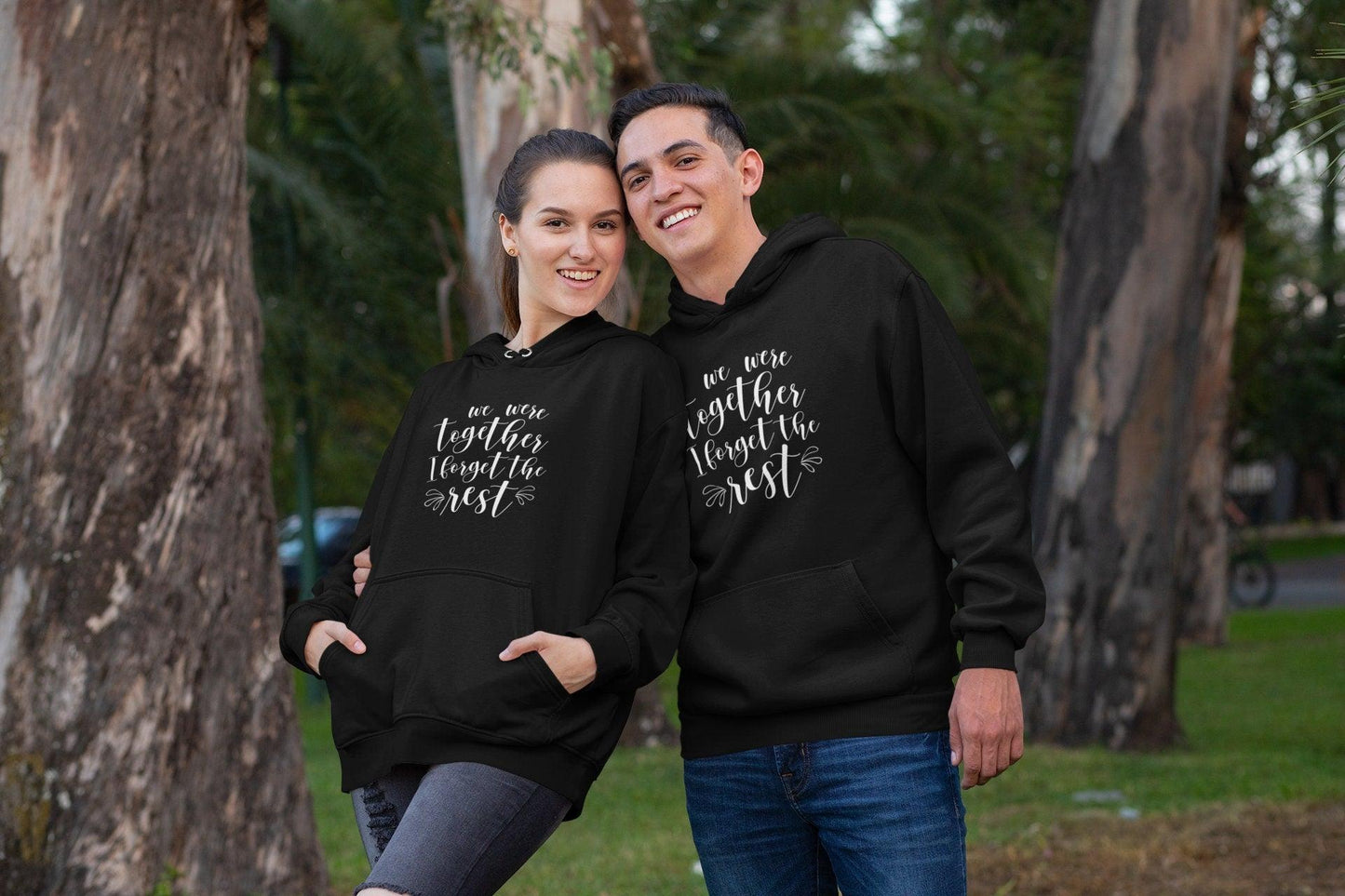 We Were Together I Forget the Rest Hoodie, Lovers matching T-shirt, Gift for Couple, Valentine Sweatshirt, Boyfriend / Girlfriend Longsleeve - 4Lovebirds