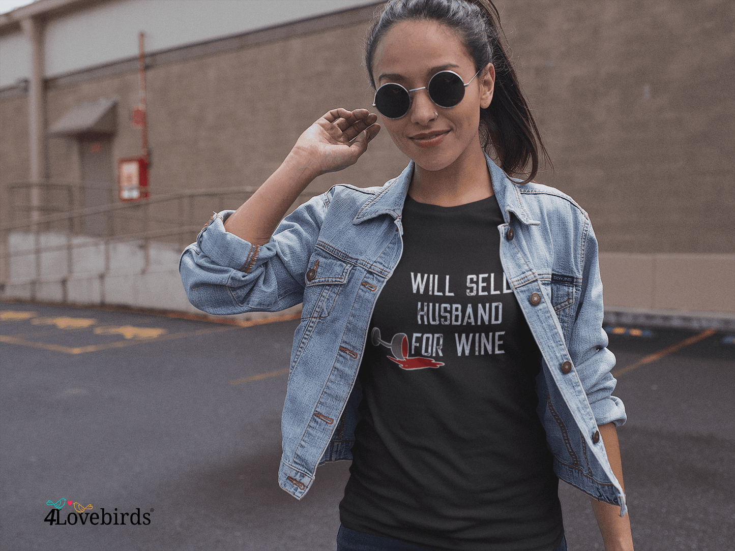 Will Sell Husband For Wine T-Shirt, Wine Lover Hoodies, Wine Obsessed Sweatshirts, Wine Lover Gifts, Wife Gifts - 4Lovebirds