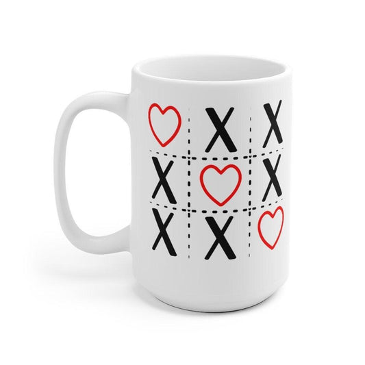 XoXo Tic Tac Toe game of love Mug, Lovers Mug, Gift for Couples, Valentine Mug, Boyfriend and Girlfriend Mug - 4Lovebirds