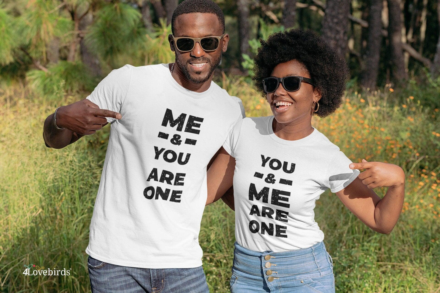 You & me are one Hoodie, Lovers matching T-shirt, Gift for Couples, Valentine Sweatshirt, Boyfriend / Girlfriend Longsleeve, Cute shirt - 4Lovebirds
