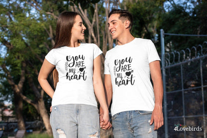 You are my heart Hoodie, Lovers matching T-shirt, Gift for Couples, Valentine Sweatshirt, Boyfriend / Girlfriend Longsleeve, Cute Tshirt - 4Lovebirds