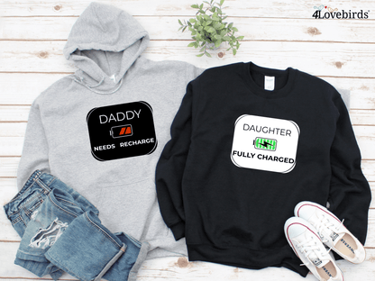 Battery Family Matching Shirt, Customize Family Shirt, Funny Family Matching Shirt, Family Shirt, Cool Family Tees, Mommy Daddy Son Daughter - 4Lovebirds