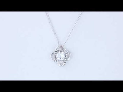 To My Beautiful Mom On My Wedding Day Lovely Knot Necklace