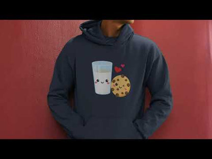 Matching Set: Cookie & Milk Hoodie & Foodie Lovers Tshirt - Perfect Gift for Couples!