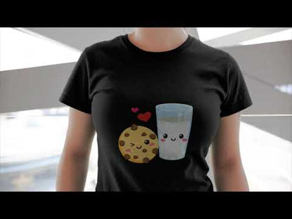 Matching Set: Cookie & Milk Hoodie & Foodie Lovers Tshirt - Perfect Gift for Couples!